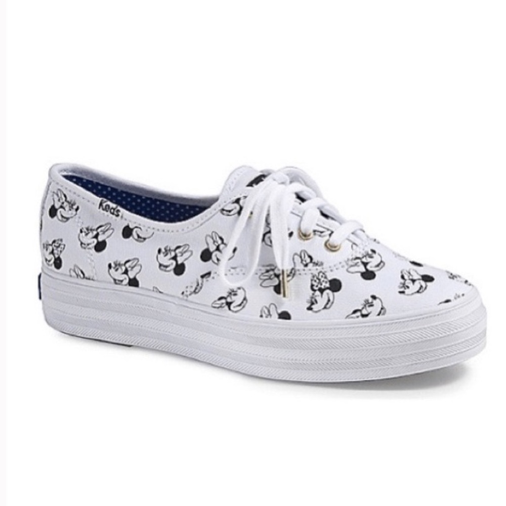 Minnie Mouse Disney Keds PLATFORM shoes sneakers black & white brand new size 9